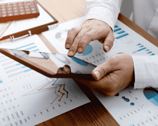 A Two Cents Accounting professional preparing financial reports